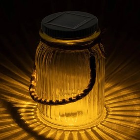 Set de lumini solare, 3 LED-uri, plastic, alb cald, 3 buc