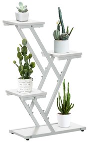 Outsunny Raft pentru plante cu 4 niveluri, suport pentru flori, suport pentru ghiveci de colt pentru interior, exterior, veranda, balcon | AOSOM RO