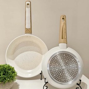 Tigaie cu suprafață ceramică Kitchisimo Bianco 20cm, diam. 20 cm