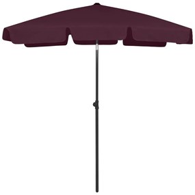 Umbrela de plaja, rosu bordo, 180x120 cm