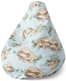 Sac de șezut Pear lenes pe ramuri - pentru copii, albastru / bej