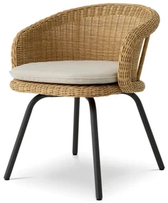 Scaun exterior/ interior design LUX, imitatie rattan, Nolan
