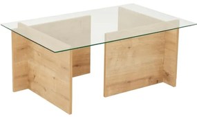 Măsuță de cafea ESCAPE 40x105 cm maro/transparent