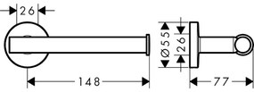Suport hartie igienica crom Hansgrohe, Logis Universal