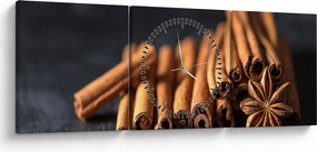 Tablou cu scorțișoară (cu ceas) (90x30 cm)