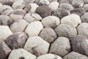 Covor tesut manual din lana, Organic 200x120cm, gri