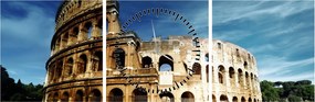 Tablou - Colosseum din Roma, Italia (cu ceas) (90x30 cm)