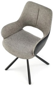 Scaun tapitat K494 gri/negru