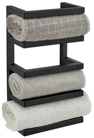 WENKO 25780100 - Suport pentru prosoape FONDIRO 24x42 cm negru