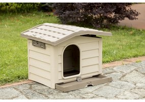 Doghouse Bungalow bej, 89 x 75 x 62 cm
