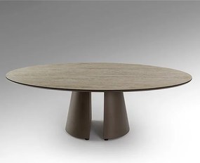 Masuta ovala din metal si MDF Samara 130x70cm