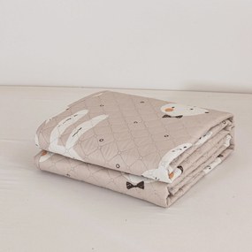 Cuvertura de pat cu model WHITE RABBIT, bej Dimensiune: 170 x 210 cm