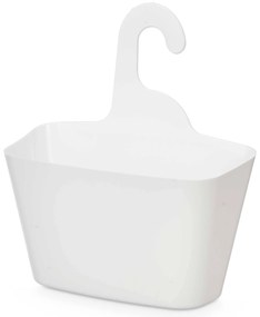 Coș alb pentru duș, 14,5 x 28 x 31,5 cm