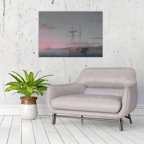 Tablou - Fitz Henry Lane, Lumber Schooners at Evening on Penobscot Bay, reproducere (70x50 cm)