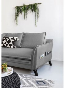 Colțar extensibil cu șezlong pe partea stângă Miuform Charming Charlie, gri închis