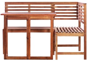 Set mobilier bistro, 2 piese, lemn masiv de acacia
