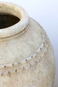 Vas decorativ din teracotă, aspect antichizat, Lourdes, H84 cm