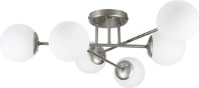 Lustră aplicată MALENA 6xE14/5W/230V crom mat/alb