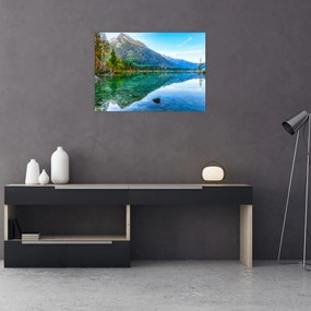 Tablou pe sticlă - Lacul Hintersee (70x50 cm)
