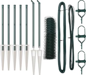 vidaXL Stâlp de gard. Verde 10 x 0,4 m (plasă de 36 mm) Oțel și PVC