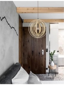 Lustra moderna decorativa design lemn natural Asco NVL-9138062