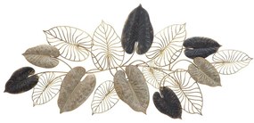 Decorațiune suspendată metalică Mauro Ferretti Century -A-, 131 x 61 cm, motive frunze