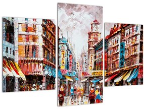 Tablou - Hong Kong, pictură în ulei (90x60 cm)