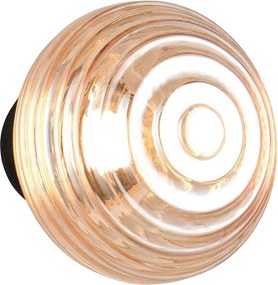 Aplică de perete chihlimbar LED din sticlă cu USB ø 15,5 cm Earl – Reality