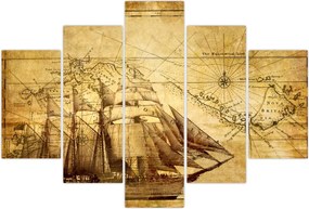 Tablou - Harta veche (150x105 cm)