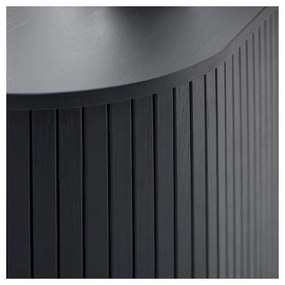 Comodă TV neagră cu aspect de lemn de stejar 56x180 cm Nola – Unique Furniture