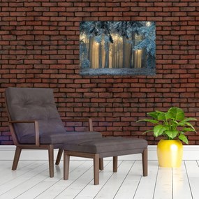 Tablou cu pădure înzăpezită (70x50 cm)