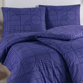 BedTex Lenjerie de pat din bumbac Geo Future Dusk, 220 x 200 cm, 2 bucăți 70 x 90 cm, 220 x 200 cm, 2 buc. 70 x 90 cm