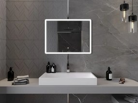 Mexen Navia oglindă de baie iluminată 80 x 60 cm, LED 6000K, anti-aburire - 9803-080-060-611-00