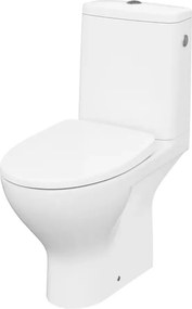 Set vas WC pe pardoseala 674 Cersanit Moduo 43 rezervor 3/5 l si capac softclose alb