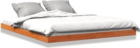 vidaXL Cadru de pat, maro ceruit, 150x200 cm, lemn masiv de pin
