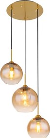 Globo 15788-3H - Lustră suspendată pe cablu JAMESSA 3xE27/60W/230V alamă