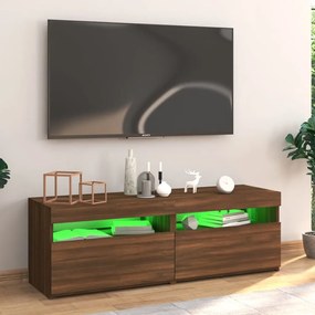 Comoda TV cu lumini LED, stejar maro, 120x35x40 cm 1, Stejar brun, 120 x 35 x 40 cm