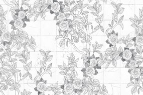 Tapet Rose Tiles, Graphite, Rebel Walls