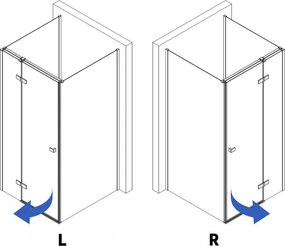Cabina de dus Rea Atlas 90x100 cu deschidere pe stanga auriu periat
