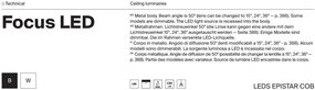 Spot LED incastrabil design tehnic FOCUS 3000K alb