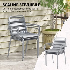 Outsunny Set de Masa de Gradina cu 7 Piese, Masa de Exterior | Aosom Romania