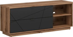 Comoda TV FORN, nuc/negru mat, PAL melaminat, 156x43x61 cm