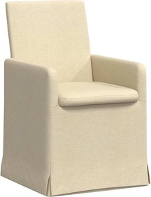 vidaXL Scaune de dining 2 pcs Crem 57 x 67 x 95 cm țesătură