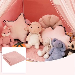 Cort de joacă cu luminițe stelare, roz