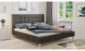 Pat matrimonial 140 cm Marona (maro) (cu somieră). Promo -17%. 1104176