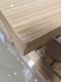 OFERTA Masă de dining neagră cu blat în decor stejar PURO 60x60 Calitatea II