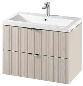 Cersanit S801-543 - Dulap de baie suspendat cu lavoar TIRSO 80x45 cm bej