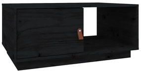 818264 vidaXL Măsuță de cafea, negru, 80x50x35 cm, lemn masiv de pin