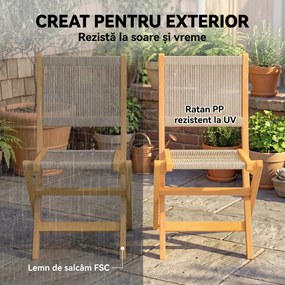 Outsunny set mobilier ratan balcon apartament terasă verandă bistrou grădină | Aosom Romania