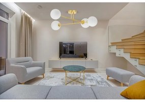 Lustră pe tijă 4xE27/35W/230V d. 70 cm auriu